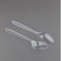 ملاعق سفري حلويات شفاف صغير 50 حبة