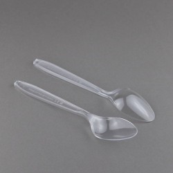 ملاعق سفري حلويات شفاف صغير 50 حبة ملاعق سفري حلويات شفاف صغير 50 حبة