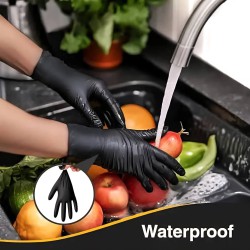 قفازات اسود للطبخ طبي 100 قطعة