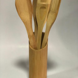 طقم ملاعق خشب مع استاند *5 طقم ملاعق خشب مع استاند *5