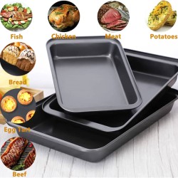 طقم صحون كيك فرن تيفال اسود ٣ مقاسات