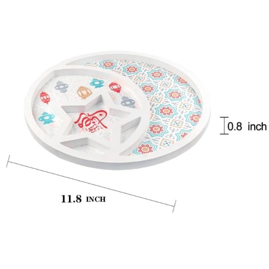 صحون تقديم خشبية هلال ونجمه مدور
