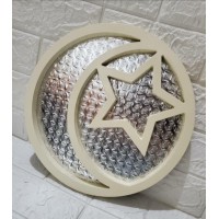 صحون تقديم خشبية هلال ونجمه مدور