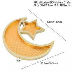 صحون تقديم خشبية هلال ونجمة