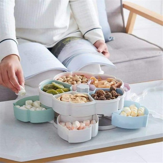 صحن مكسرات وحلويات بطبقه مزدوجه دائريه دورين صحن مكسرات وحلويات بطبقه مزدوجه دائريه دورين