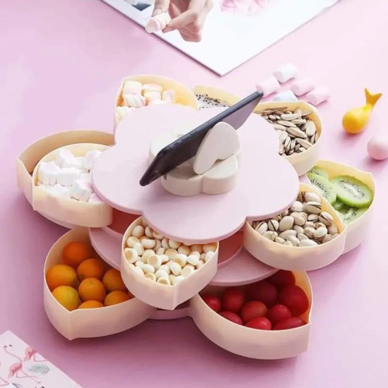 صحن مكسرات وجعاله العيد شكل وردة دورين صحن مكسرات وجعاله العيد شكل وردة دورين