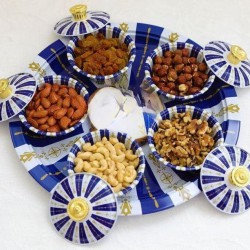 صحن تقديم حلويات أنيق معدني 45سم صحن تقديم حلويات أنيق معدني 45سم