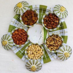 صحن تقديم حلويات أنيق معدني 45سم صحن تقديم حلويات أنيق معدني 45سم