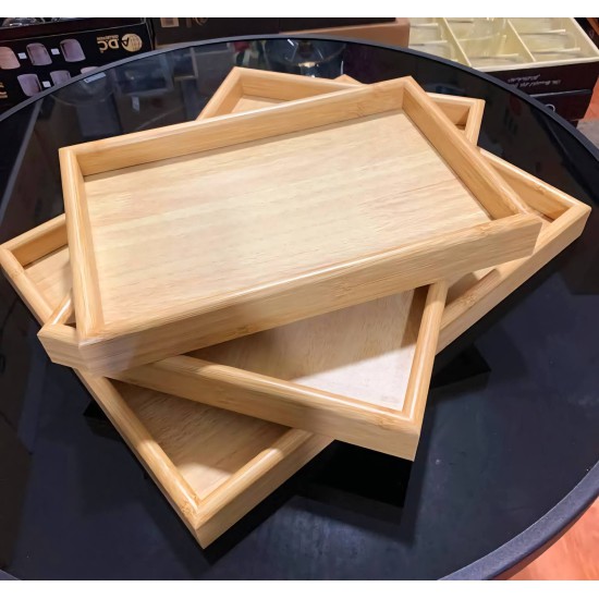 طقم صحون تقديم خشب البامبو 3 قطع