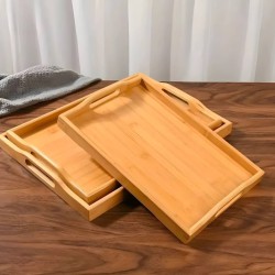 طقم صحون تقديم خشبية 3 قطع فاخر