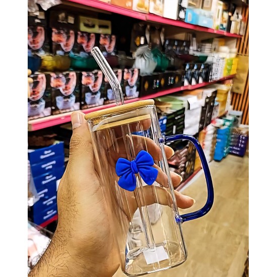 ماج كوب فيونكا زجاج مع المصاصة