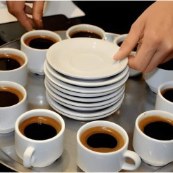 طقم فناجين صافي مع السياسر شكل مميز وأنيق 12 قطعة