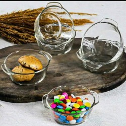 طقم مطايب حلا زجاج 6 حبات مدور طقم مطايب حلا زجاج 6 حبات مدور