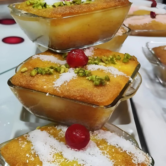 طقم مطايب حلا وجيلي زجاج 6 حبات مربع طقم مطايب حلا وجيلي زجاج 6 حبات مربع