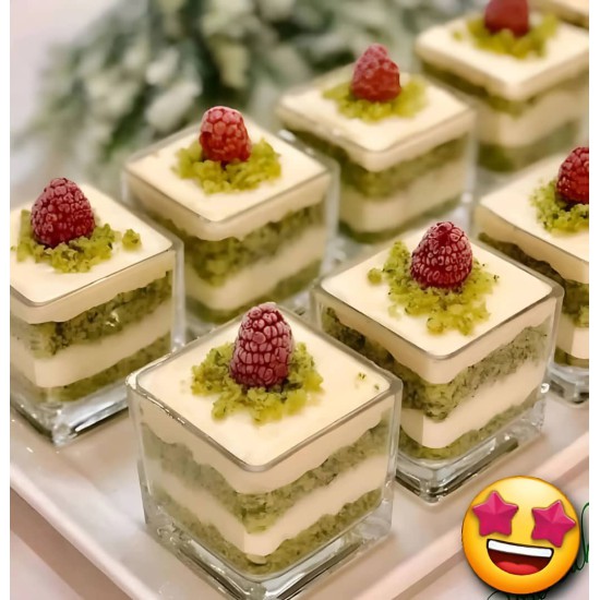 طقم مطايب حلا زجاج 6 حبات بشكل مربع انيق وراقي