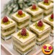 طقم مطايب حلا زجاج 6 حبات بشكل مربع انيق وراقي