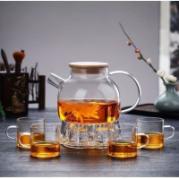 كتلي زجاج حراري مع 6 أكواب