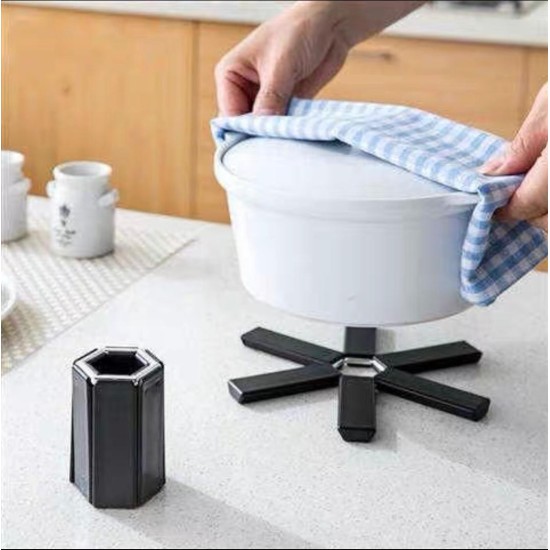 حامل وعاء حراري بلاستيك قابل للطي