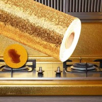 رول قصدير جدار حراري ذهبي لاصق 3 متر *60 سم